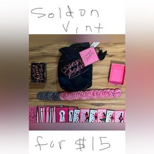 ♣️♥️Victoria Secret Pink Black Sexy Little Things Poker Set HTF